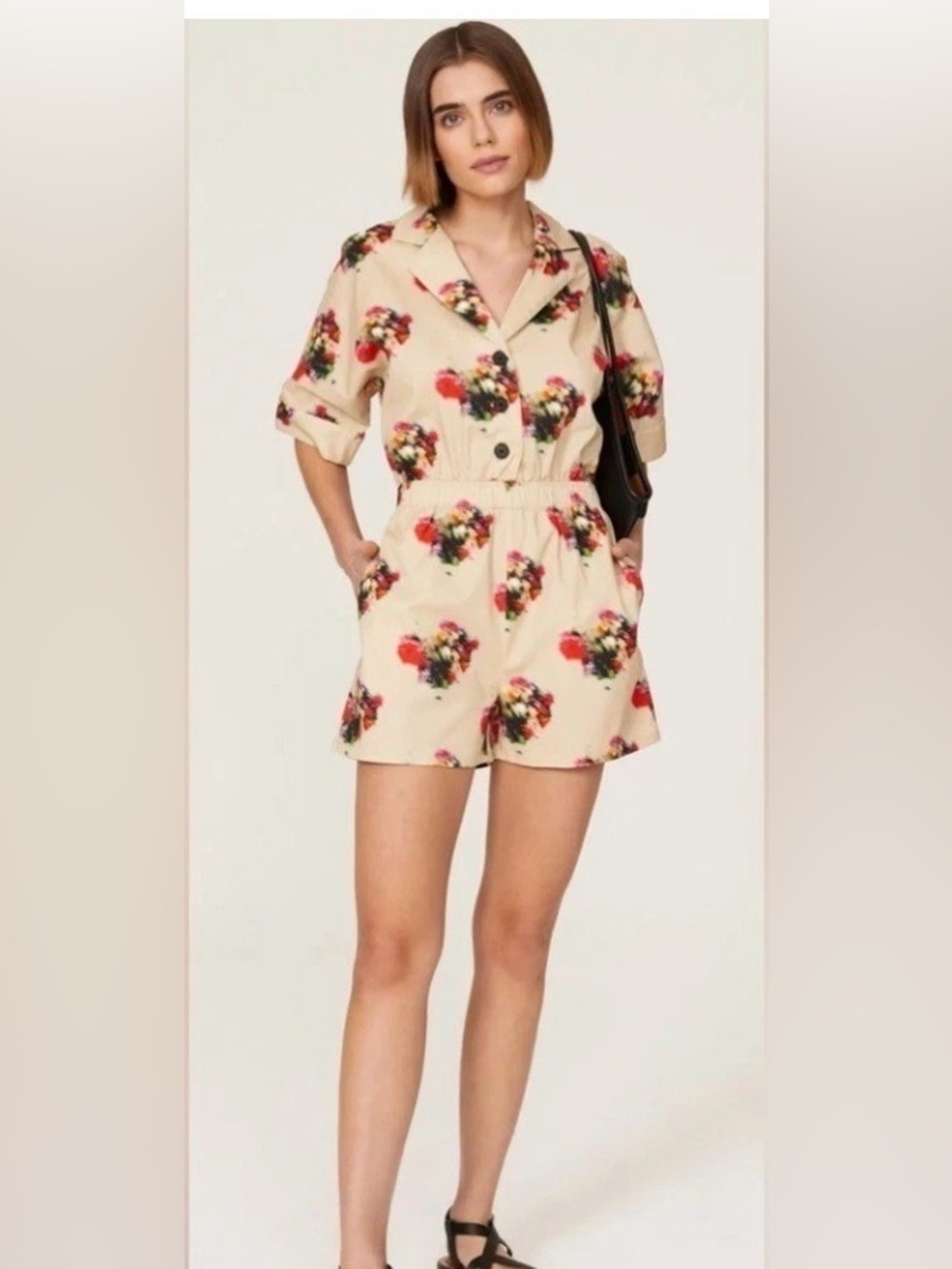 Adam Lippes x RTR Blurry Floral Romper Size 10
